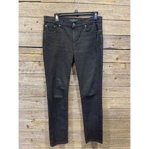 Lauren Jeans Co. by Ralph Lauren Modern Skinny Women's Jeans Black Stripe Size 6